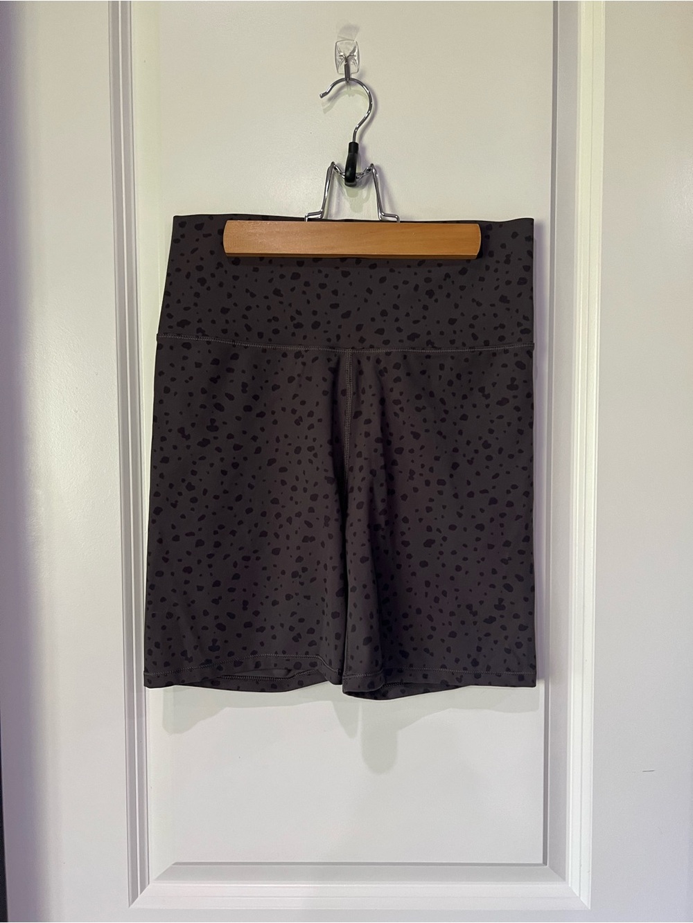 Vuori Black Printed High-Rise Bike Shorts